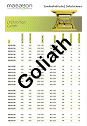 Hubtisch Goliath Technische Daten